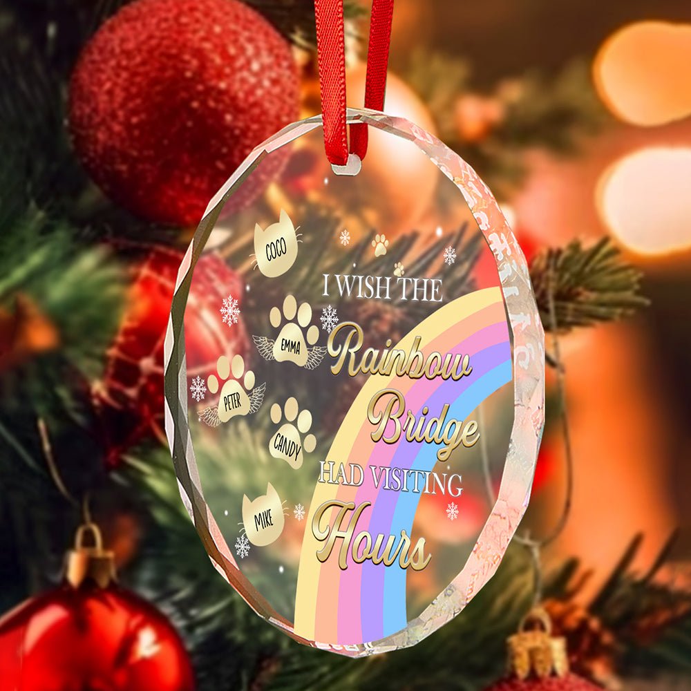 custom name cat photo ornament memorial keepsake loss of cat gift