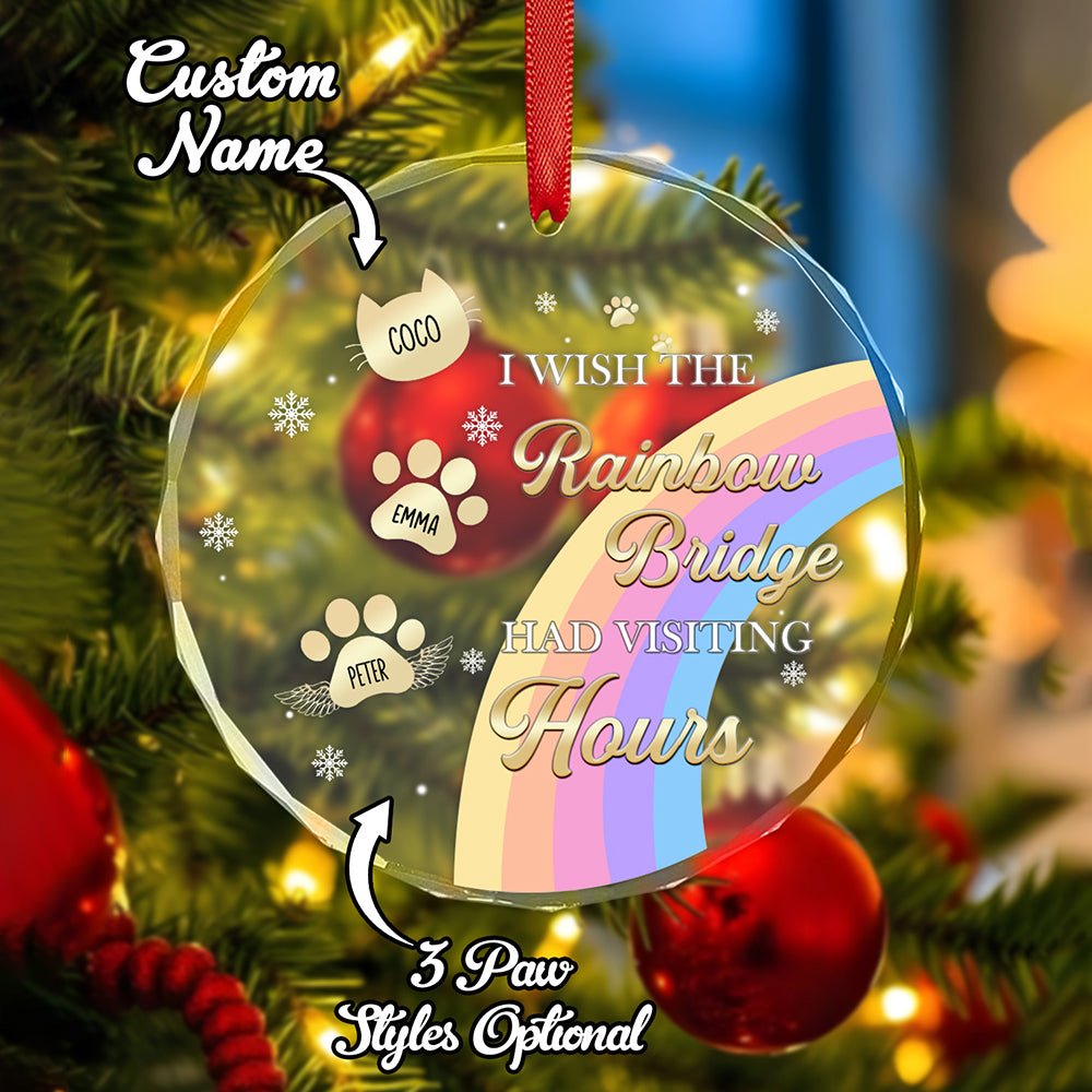 loss of cat gift custom name cat photo ornament display keepsake