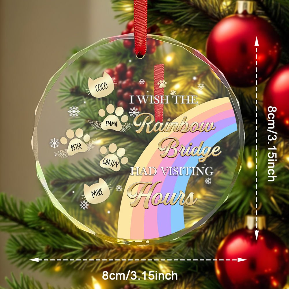 custom name cat photo ornament memorial keepsake loss of cat gift display