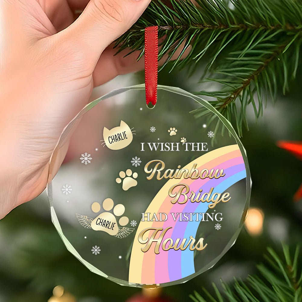 custom name cat photo ornament display keepsake loss of cat gift