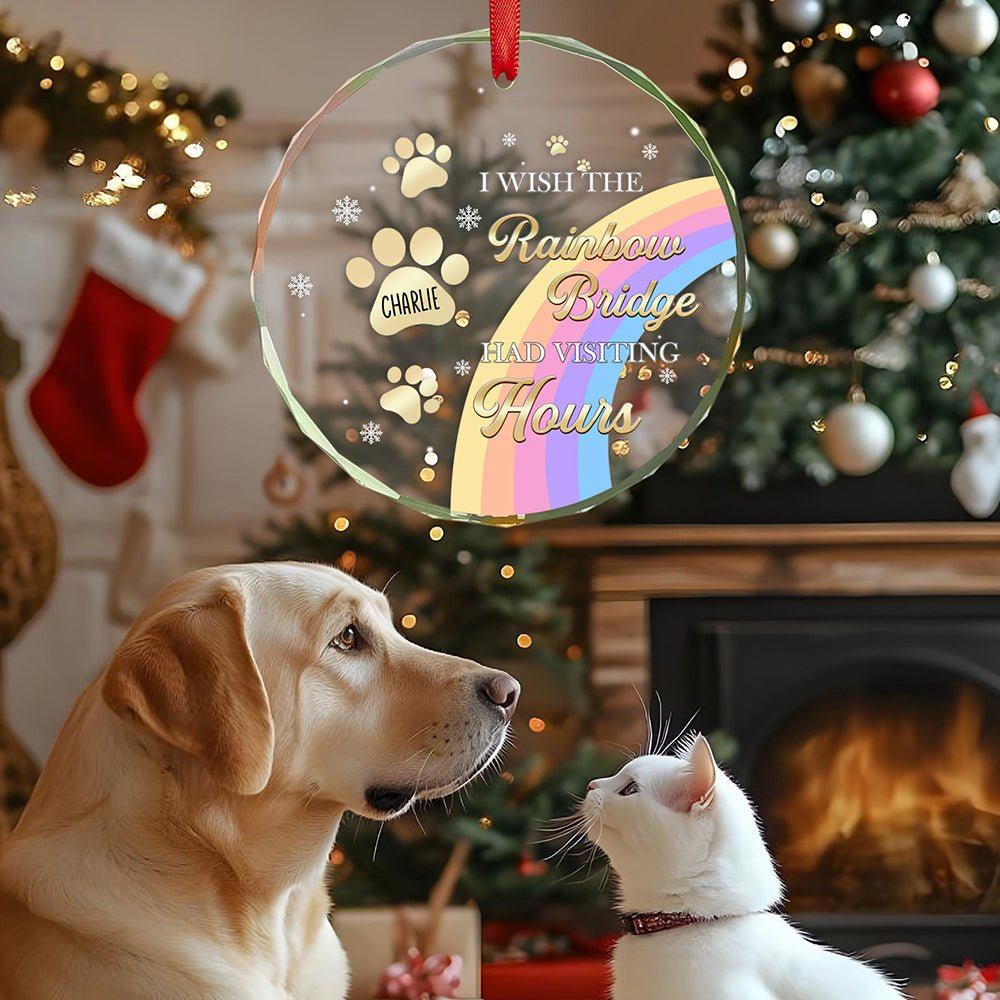 memorial keepsake custom name cat photo ornament loss of cat gift
