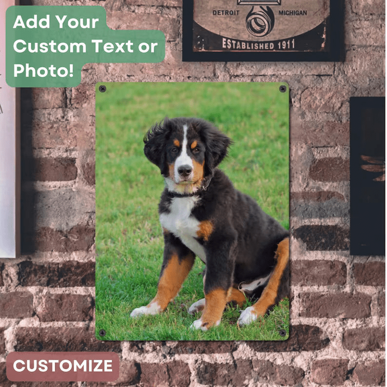 Custom Metal Tin Sign, Personalized Metal Sign, Garden Gift, Housewarming Gift, Advertising, Event Sign, Add Your Photo Or Text 41939456 - DiyGiftly