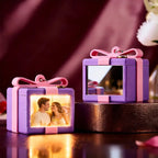 Custom Mirror Lamp Keychain Gift Box Shape Christmas Gift for Couple Valentines Gift - DiyGiftly