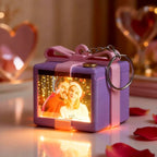 Custom Mirror Lamp Keychain Gift Box Shape Christmas Gift for Couple Valentines Gift - DiyGiftly