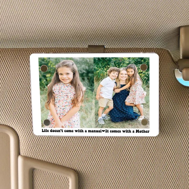 Custom Mom Photo Car Acrylic Visor Clip, Drive Safe Mama, Husband Gift Drive Safe Sun Visor Clip, Mom Car Accessories, Photo Car Visor Clip 56479488 - DiyGiftly