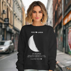 Sweatshirt everyday wear Personalized Moon Phase Crewneck 1st Year Anniversary Gift for Couple
