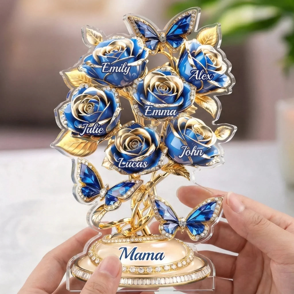 Custom Mother's Day Acrylic Plaque – Love Rooted In Motherhood – Personalized Gift For Mom, Grandma – Family Name Keepsake Desk Decoration 1125727 - DiyGiftly