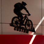Custom Mountain Bike Metal Signs – Featuring Bike Silhouettes & Trail Designs, Personalized with Rider’s Name or "Downhill Champion" for Garage Decor 29404672 - DiyGiftly