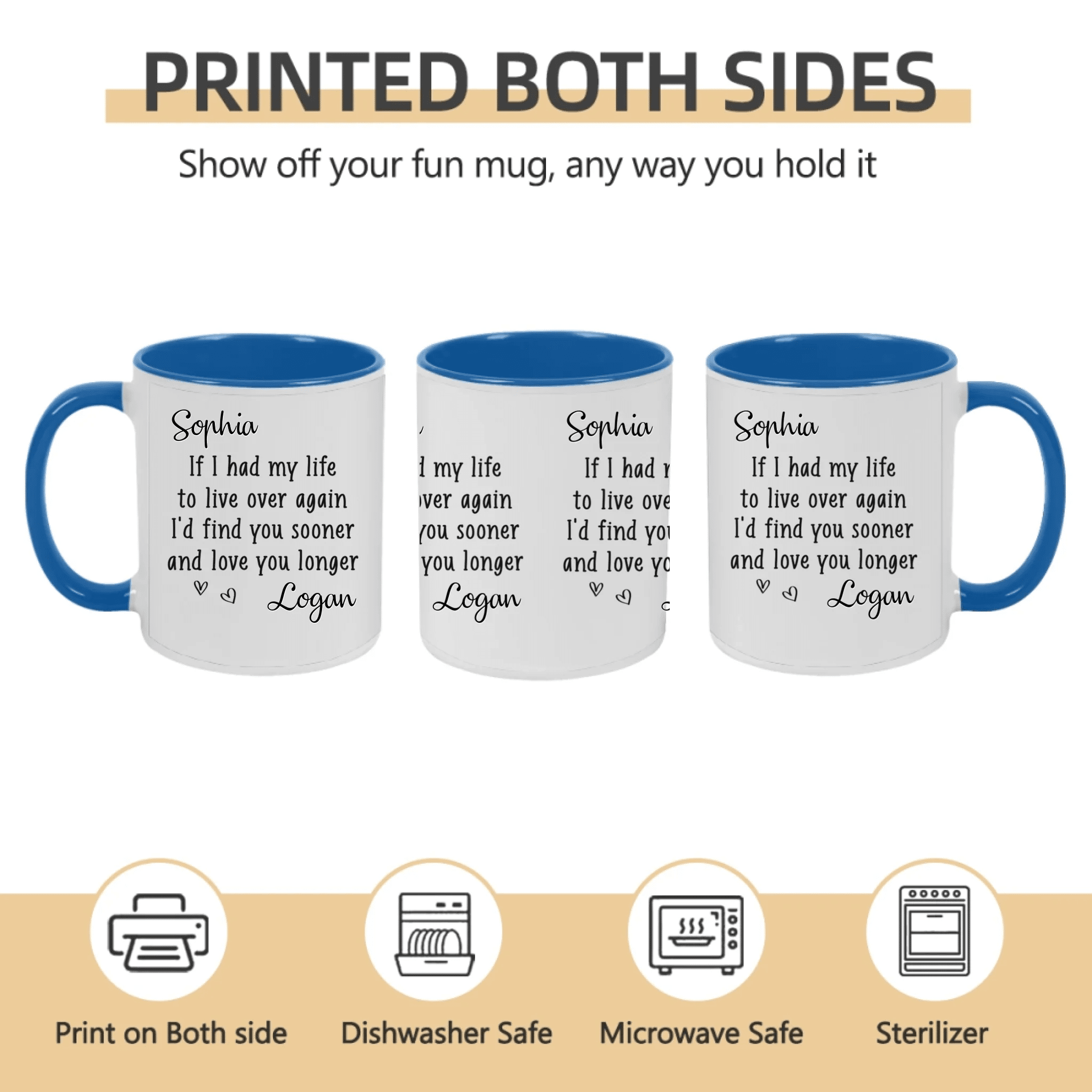 Custom Mug – Personalized Anniversary & Wedding Gift for Husband and Wife, Him and Her – “Love You More Every Day” Custom Name Coffee Mug, Romantic Couple Gift for Marriage, Birthday or Valentine’s Day 1073914 - DiyGiftly