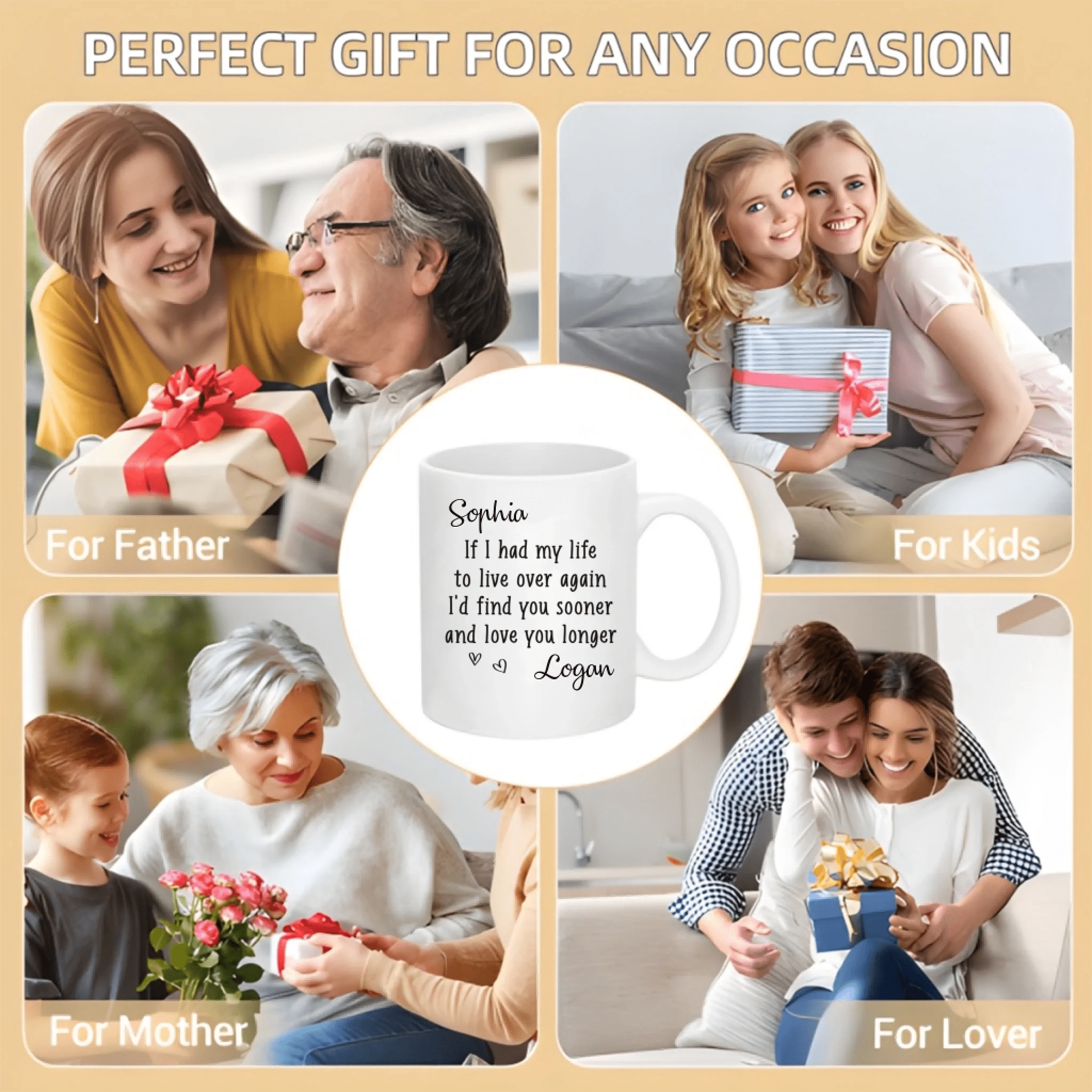 Custom Mug – Personalized Anniversary & Wedding Gift for Husband and Wife, Him and Her – “Love You More Every Day” Custom Name Coffee Mug, Romantic Couple Gift for Marriage, Birthday or Valentine’s Day 1073914 - DiyGiftly