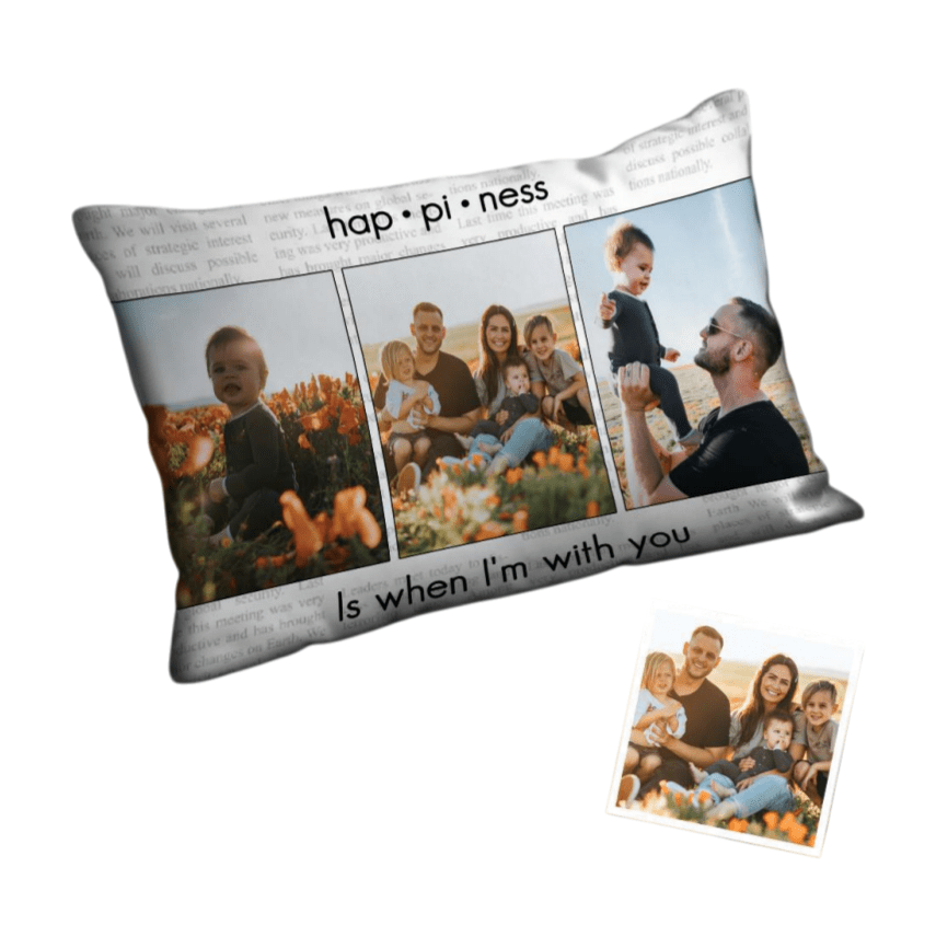 Custom Multi - Photo Single - Sided Zipper Pillowcase (Cover Only, No Insert) – Personalized Christmas Gift - DiyGiftly