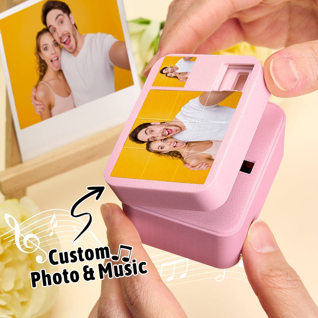 Custom Music Sliding Photo Puzzle Ring Box Unlock a Personalized Gift with Music Photo & Voice Christmas Gifts Wedding Gift - DiyGiftly