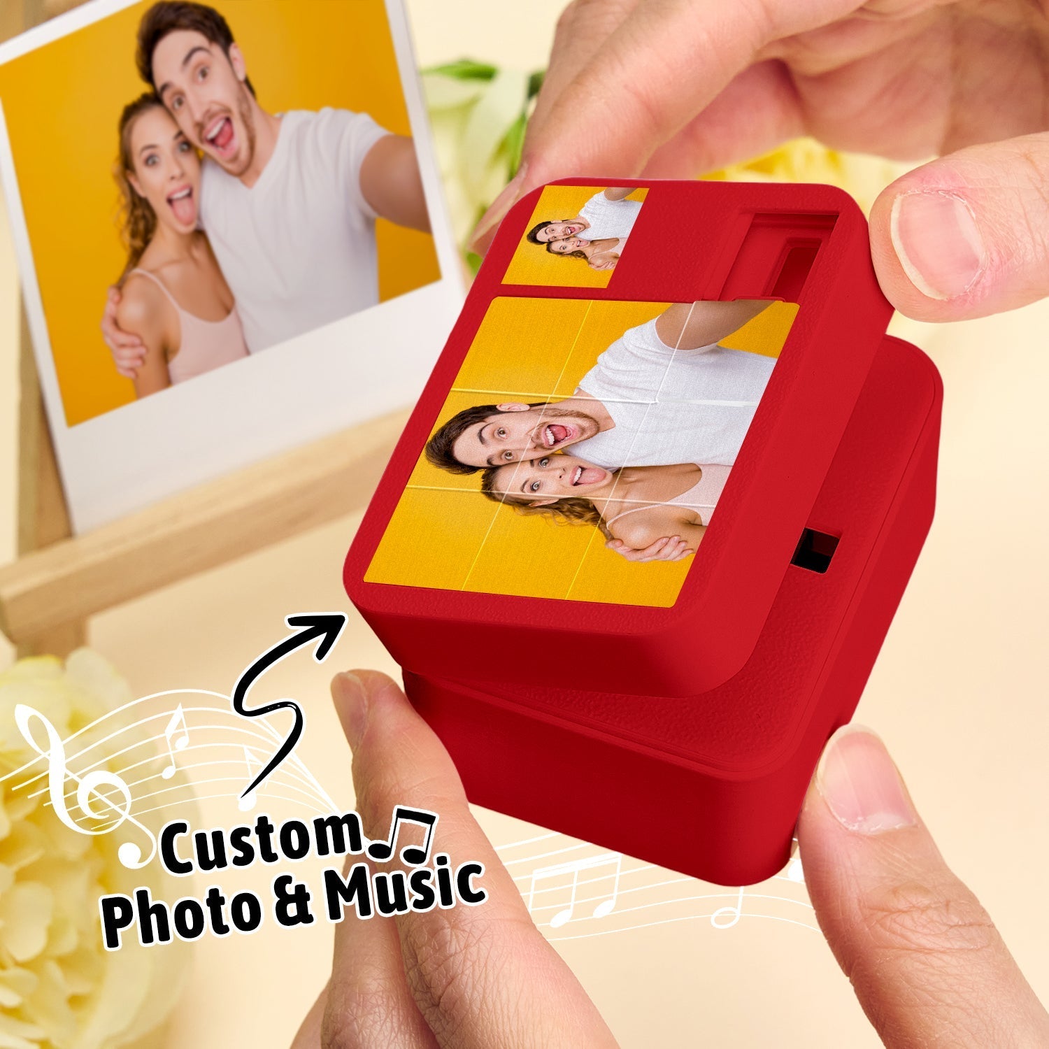 Custom Music Sliding Photo Puzzle Ring Box Unlock a Personalized Gift with Music Photo & Voice Christmas Gifts Wedding Gift - DiyGiftly