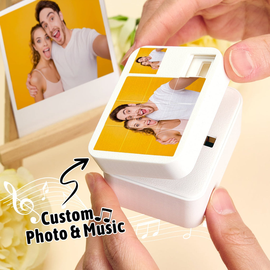 Custom Music Sliding Photo Puzzle Ring Box Unlock a Personalized Gift with Music Photo & Voice Christmas Gifts Wedding Gift - DiyGiftly