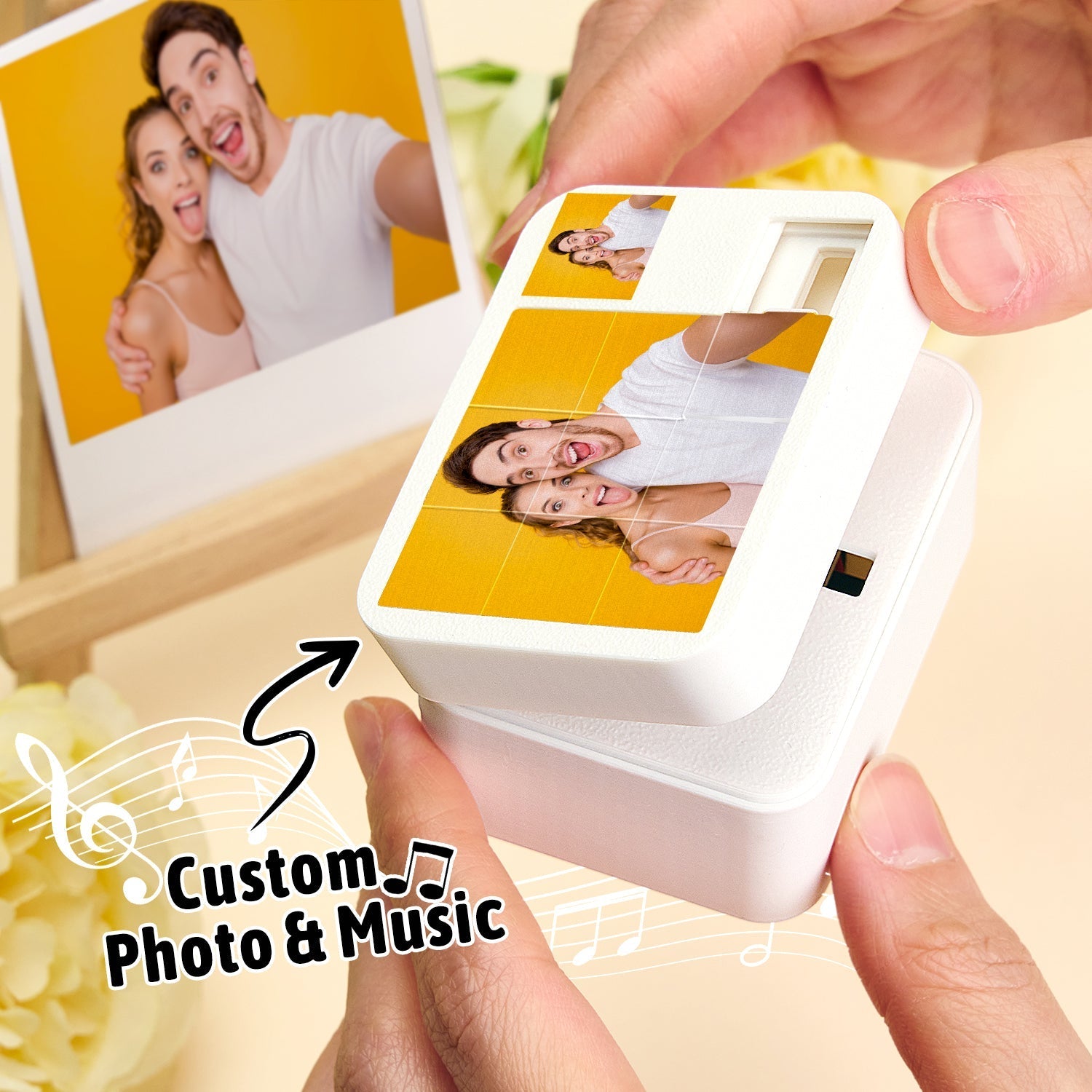 Custom Music Sliding Photo Puzzle Ring Box Unlock a Personalized Gift with Music Photo & Voice Christmas Gifts Wedding Gift - DiyGiftly