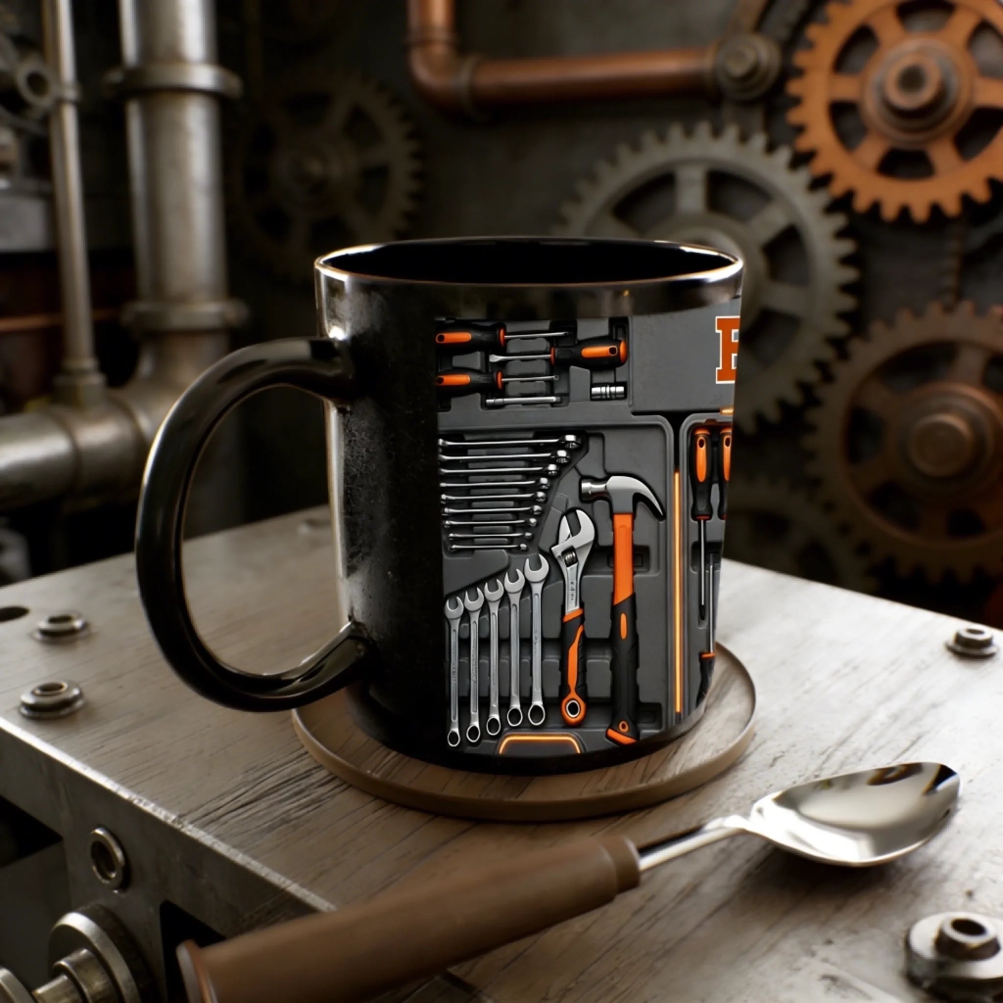 Custom Name 2D Flat Multi - Functional Household Repair Tool Set with Personalized Mug – Ideal Gift for Boyfriend & Dad | Complete Hardware Toolbox 1075982 - DiyGiftly