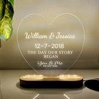 Custom name and date - Luminous acrylic table - Birthday gift for couples 759240 - DiyGiftly