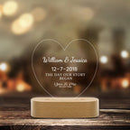 Custom name and date - Luminous acrylic table - Birthday gift for couples 759240 - DiyGiftly