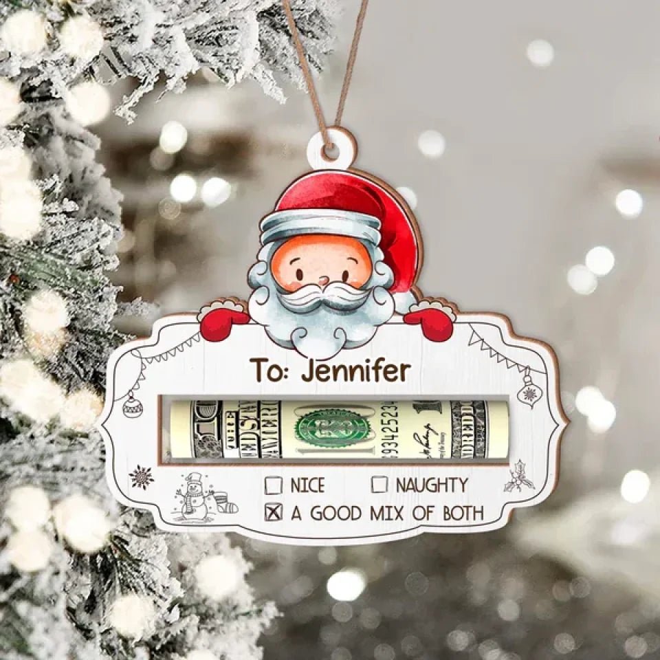 Custom Name Cute Christmas Gifts Wood Money Holder Ornamen 691954 - DiyGiftly