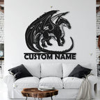 Custom Name Dragon Metal Sign – Personalized Fantasy Wall Plaque for Bedroom, Game Room, Man Cave, or Dragon Enthusiast Gift 9474176 - DiyGiftly