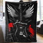 Custom Name Guitar Wings Blanket 756954 - DiyGiftly