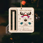 Custom Name Here's A Few Bucks For Christmas Wood Money Holder Ornament 688554 - DiyGiftly
