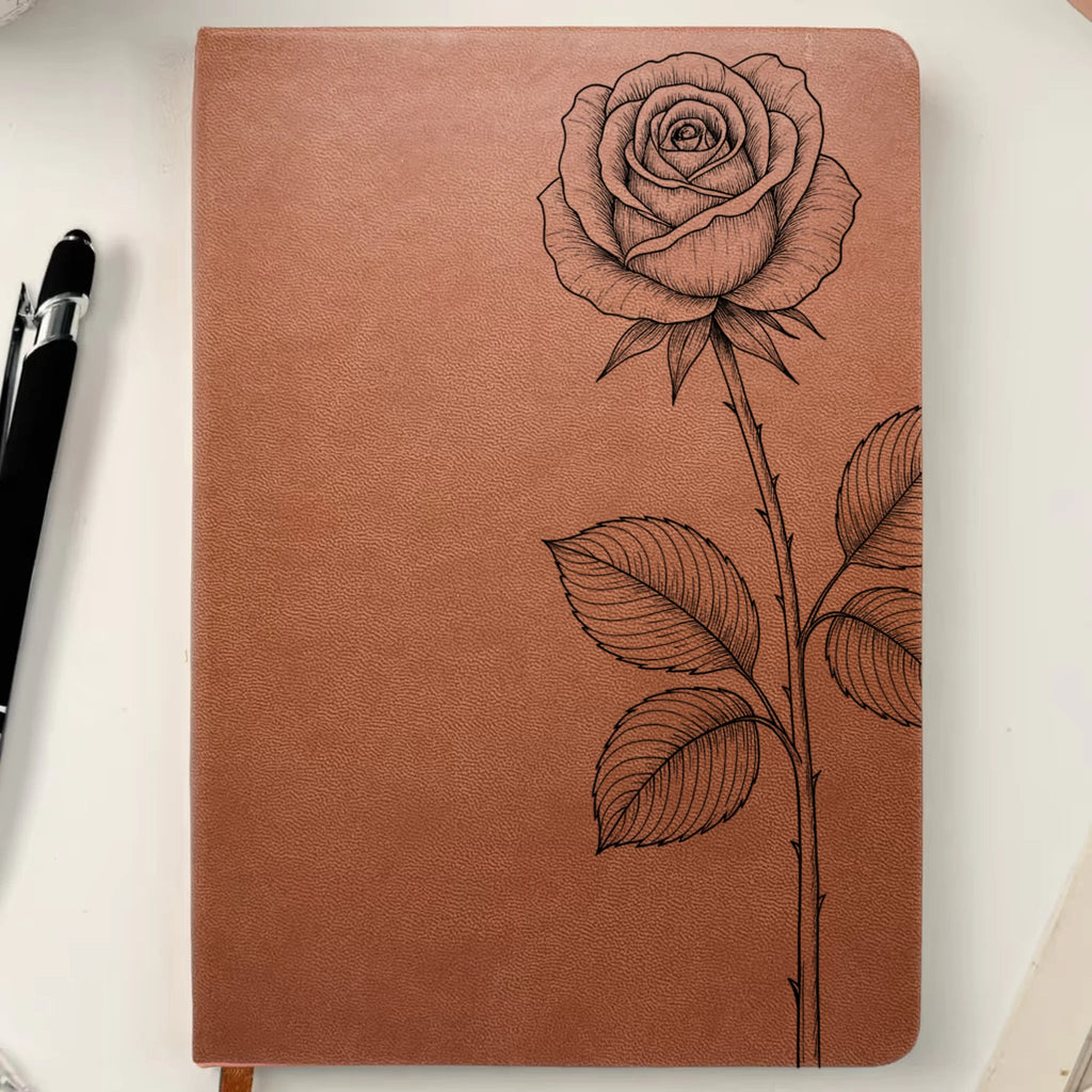Custom Name Journal Birth Month Flower Gift – Personalized Leather Journal with Birth Flower Design – Custom Floral Diary Notebook – Best Birthday Gift for Her, Him, Mom, Friend, Christmas Gift 1071005 - 1071014 - DiyGiftly