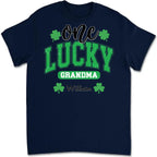 personalized names t shirt lucky clover design st patricks day gift