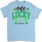 lucky four leaf clover personalized t shirt st patricks day gift