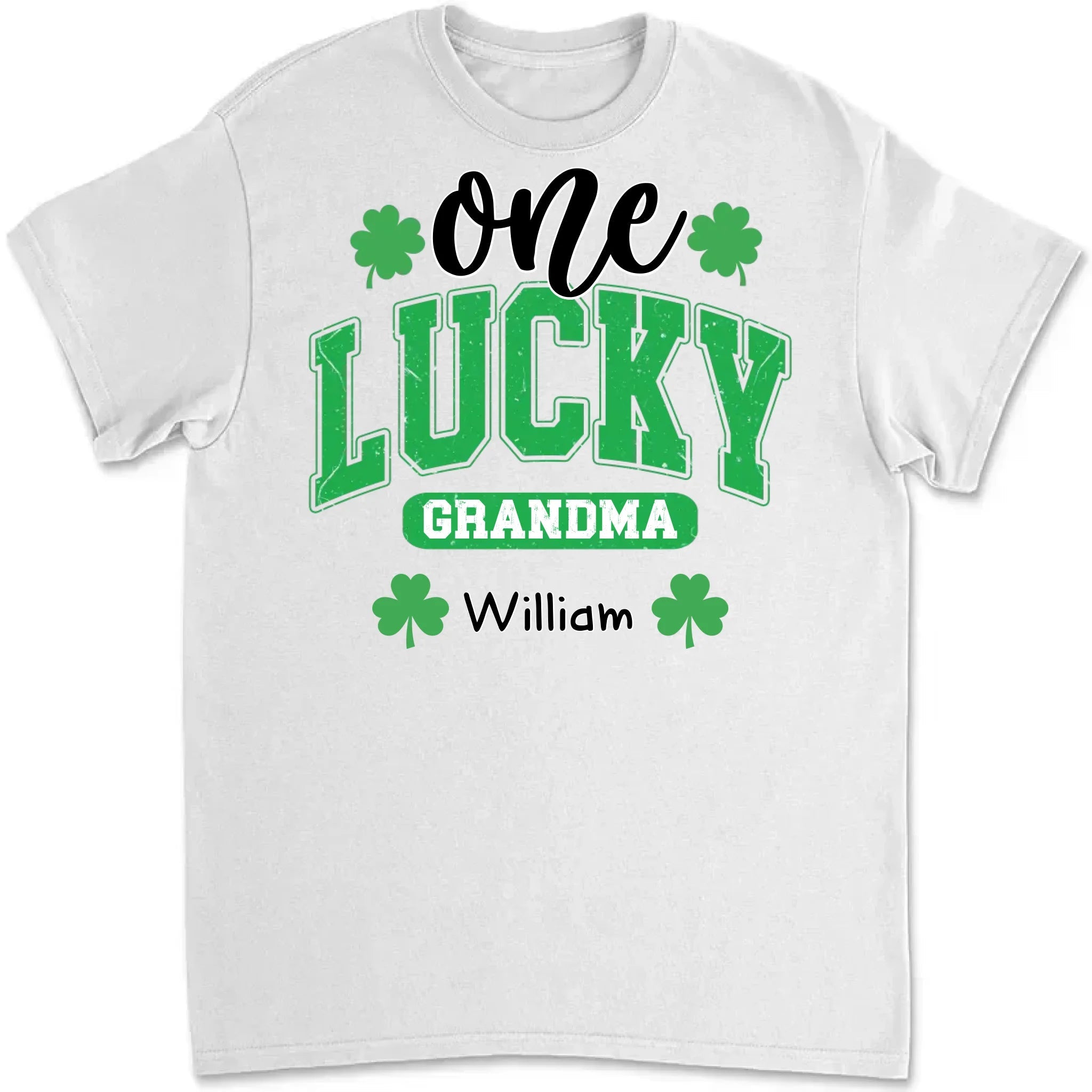 personalized t shirt lucky four leaf clover lucky clover design st patricks day gift