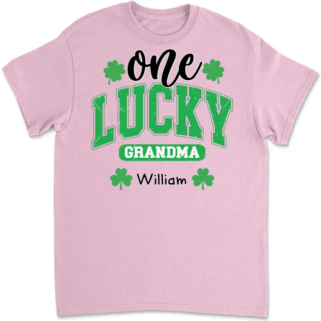lucky four leaf clover gift t shirt personalized names st patricks day gift