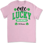 lucky four leaf clover gift t shirt personalized names st patricks day gift