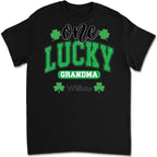t shirt with personalized names lucky four leaf clover st patricks day gift