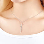 gifts for wife To My Beautiful Wife - Unique Memento - Name Necklace Cross Squiggly Lettering Birthday Gift For Her - gifts f