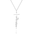 gifts for wife To My Beautiful Wife - Unique Memento - Name Necklace Cross Squiggly Lettering Birthday Gift For Her - gifts f
