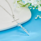 gifts for wife To My Beautiful Wife - Unique Memento - Name Necklace Cross Squiggly Lettering Birthday Gift For Her - gifts f