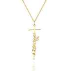 gifts for wife To My Beautiful Wife - Unique Memento - Name Necklace Cross Squiggly Lettering Birthday Gift For Her - gifts f