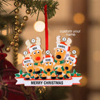 Custom Name Reindeer Family Xmas Ornament Personalized Christmas Decoration Gifts - DiyGiftly