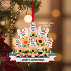 Custom Name Reindeer Family Xmas Ornament Personalized Christmas Decoration Gifts - DiyGiftly