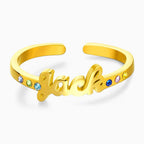 gifts for wife Forever Together - Custom Decor - Name Ring with Six Birthstones Anniversary Gift Valentine's Day Gift - gifts