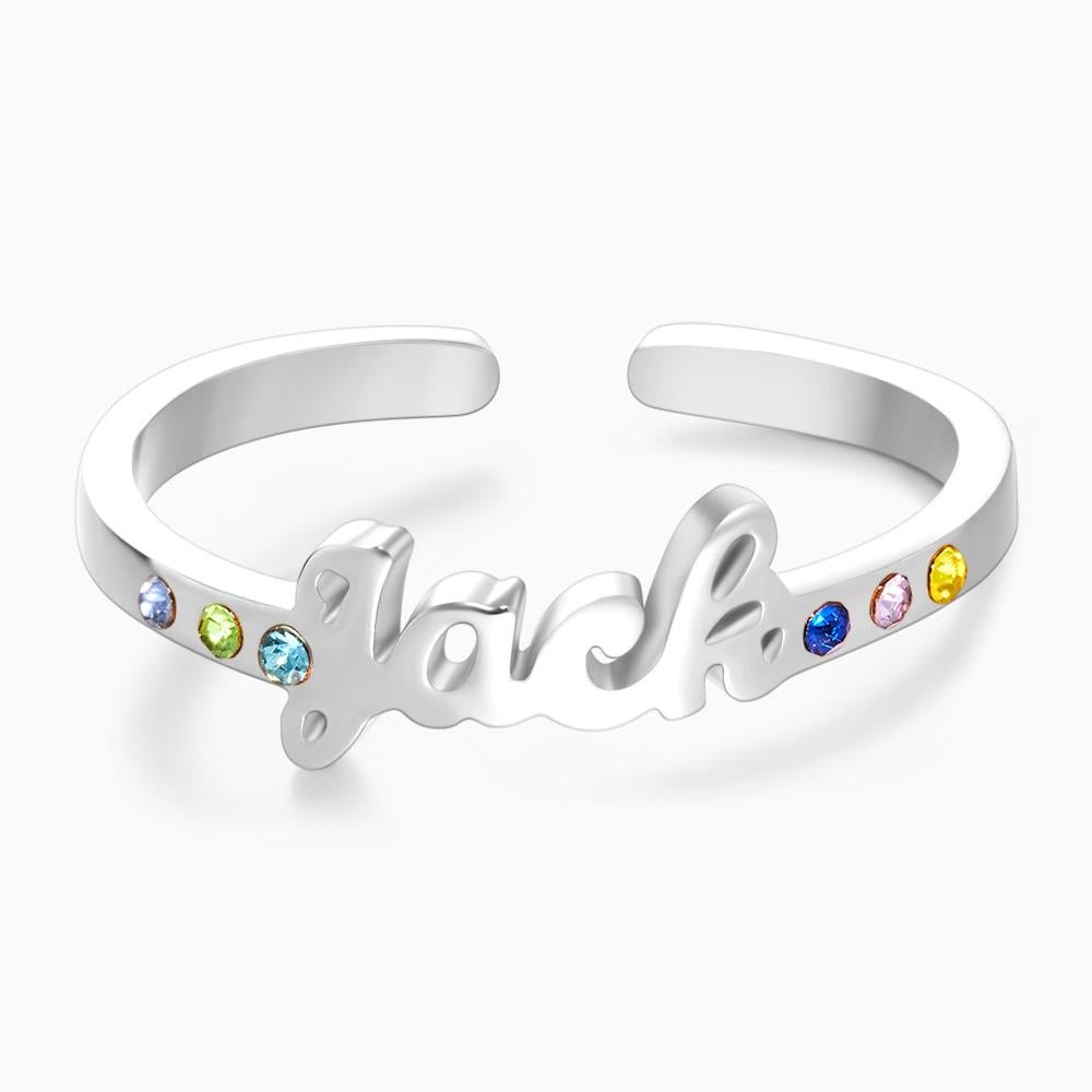 gifts for wife Forever Together - Custom Decor - Name Ring with Six Birthstones Anniversary Gift Valentine's Day Gift - gifts