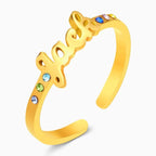 gifts for wife Forever Together - Custom Decor - Name Ring with Six Birthstones Anniversary Gift Valentine's Day Gift - gifts