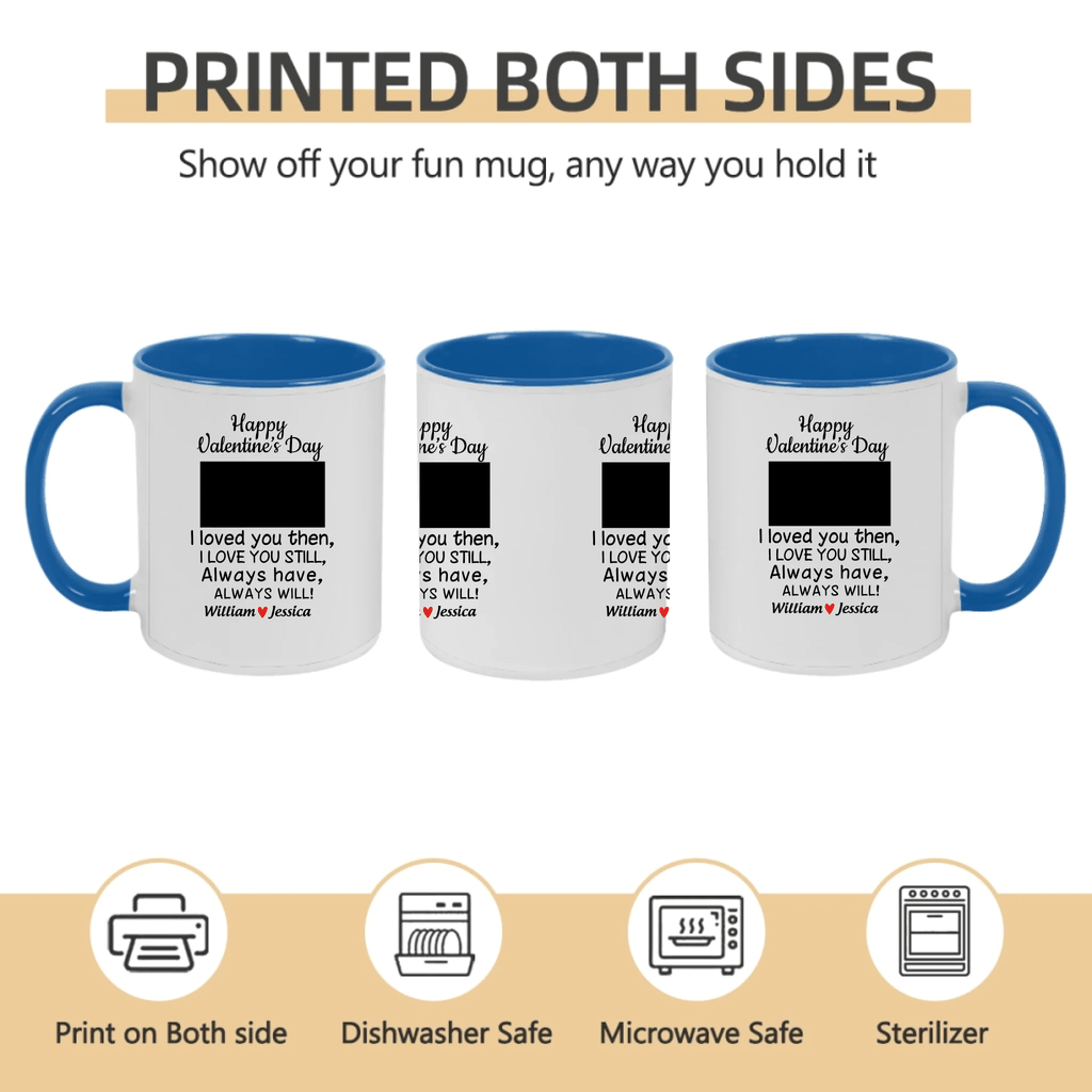 Custom name - Upload your personality photo - White mug - Valentine's Day gift 761177 - DiyGiftly