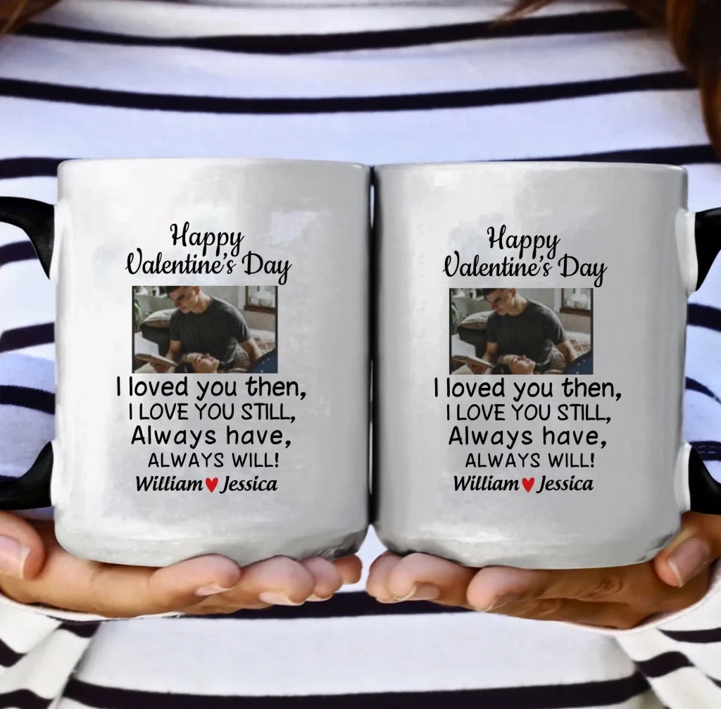 Custom name - Upload your personality photo - White mug - Valentine's Day gift 761177 - DiyGiftly