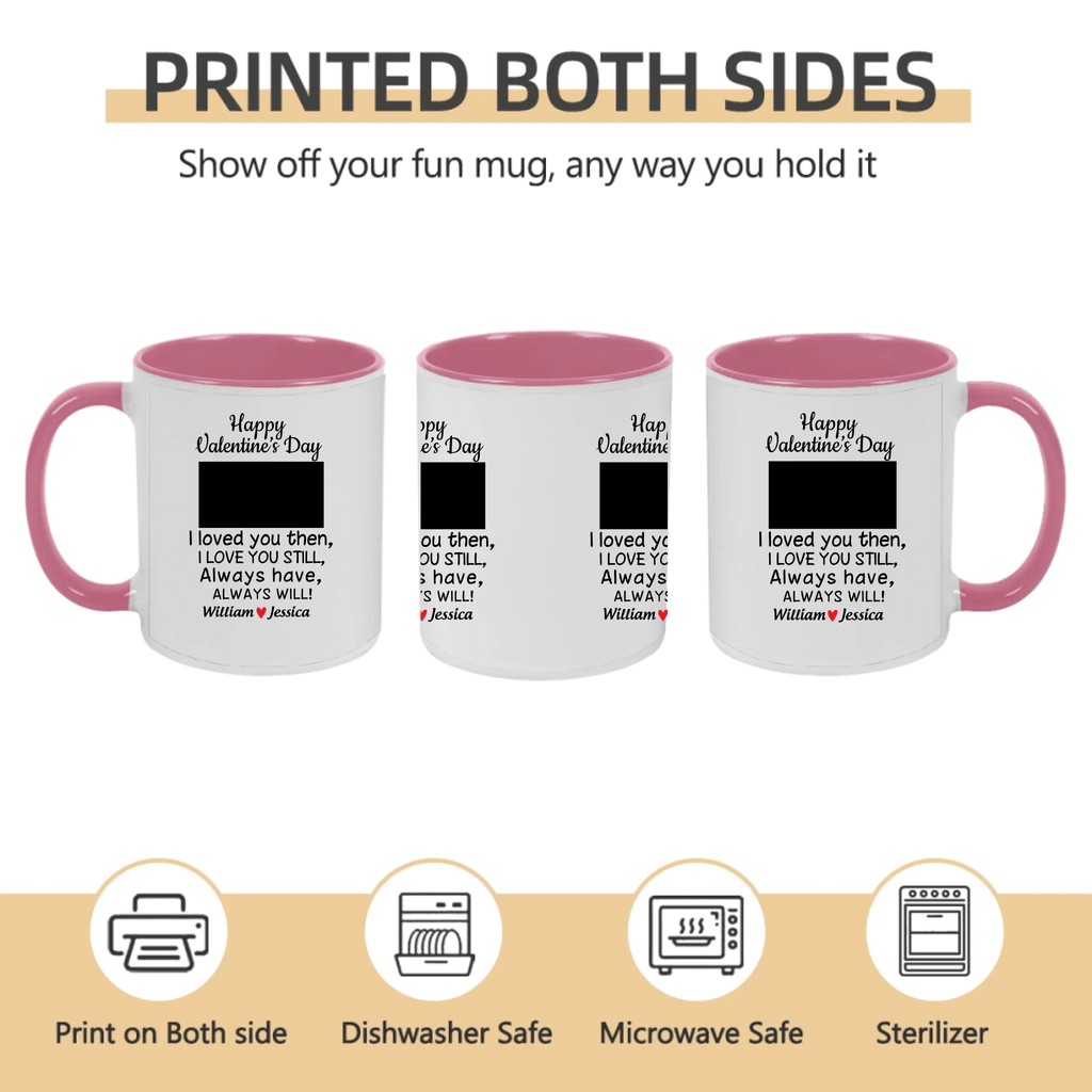 Custom name - Upload your personality photo - White mug - Valentine's Day gift 761177 - DiyGiftly