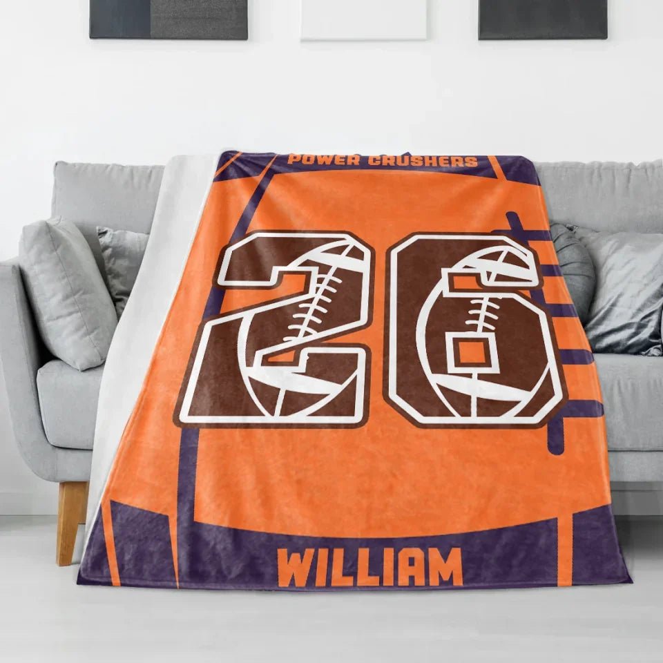 Custom Numbers & Names - Rugby Sports Blanket - Birthday Gifts 749712 - DiyGiftly