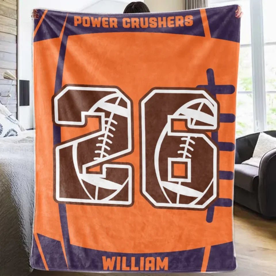 Custom Numbers & Names - Rugby Sports Blanket - Birthday Gifts 749712 - DiyGiftly