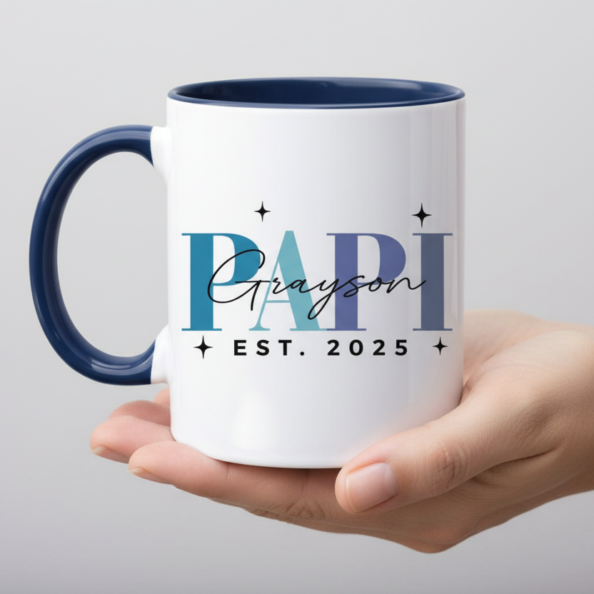 Custom Papi Gift Mug – Funny or Heartwarming Coffee Cup for Dad, Grandpa, or Husband, Personalized Name or Message, Unique Gift for Father’s Day, Birthday, Christmas, or Everyday Appreciation 59540736 - DiyGiftly