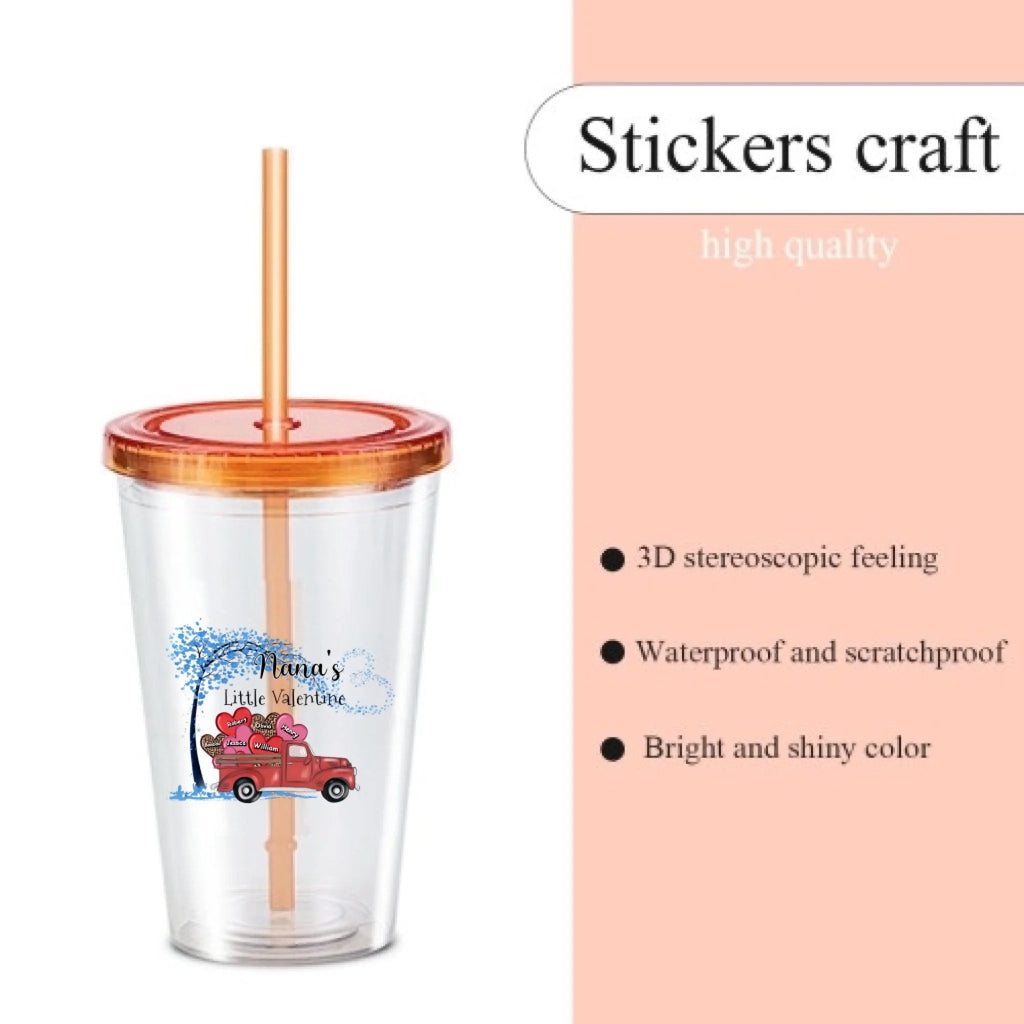 Custom Pattern Acrylic Insulated Tumbler with Name – Personalized Gift for Mom, Mother, or Grandma – Unique Reusable Cup for Birthday, Mother’s Day, or Christmas - DiyGiftly