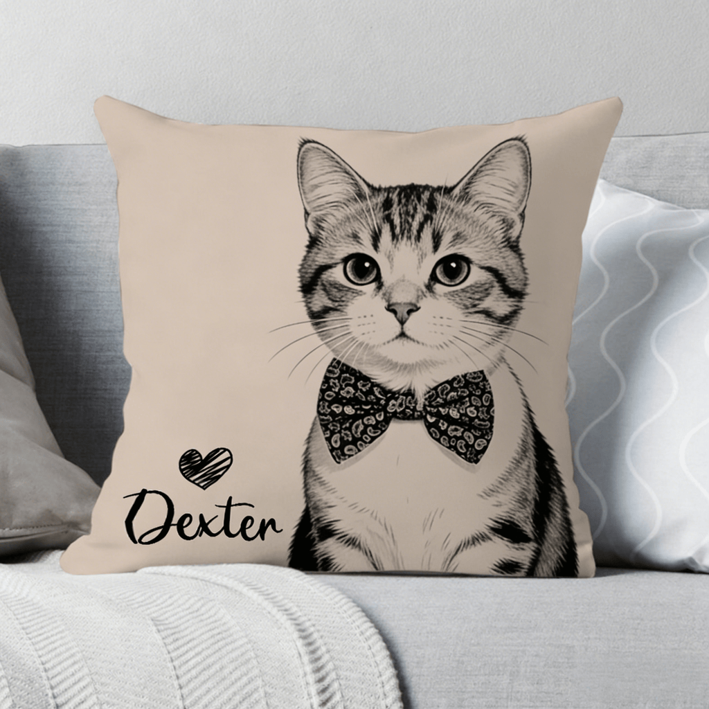 Custom Pillow Personalized Cat Photo Cat Memorial Gifts for Bed and Sofa Comfort